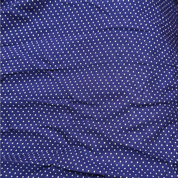 Anthropologie | Maeve Syros Ruffled Blue Pin Dot Flowing Wide Leg Jumpsuit - Picture 10 of 10